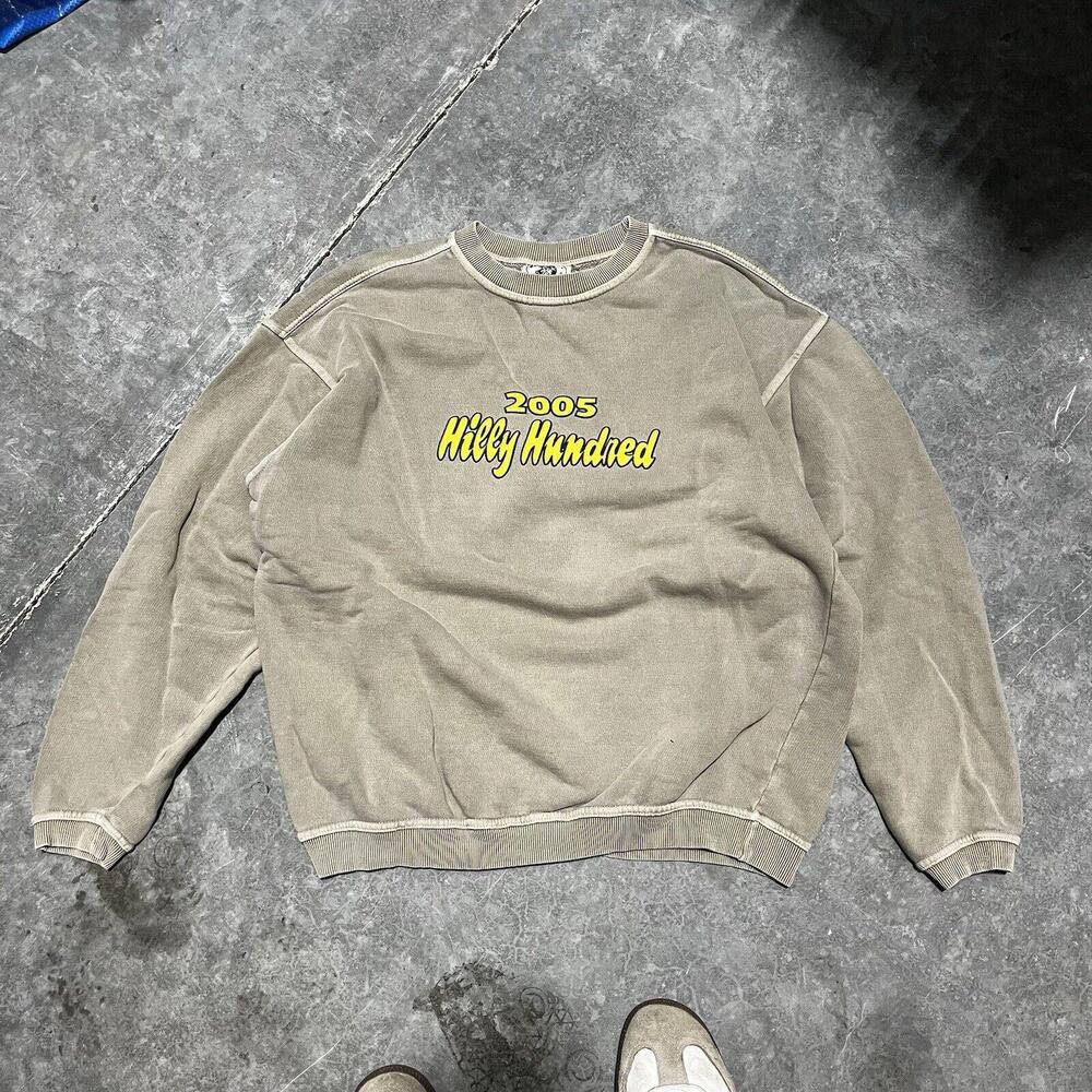 Vintage 2005 Hilly Hundred Bicycle Sweatshirt M Authentic Pigment Anvil Cycling
